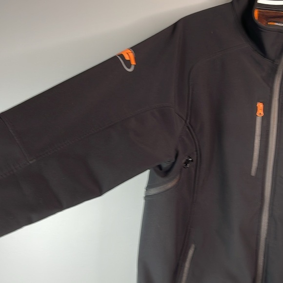 FXR Mountain Mens Black Soft Shell Jacket Fleece Lined Graphics Logo Neon XL - Picture 4 of 16